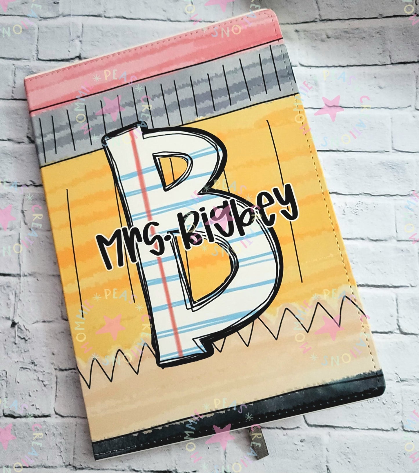 Personalized Teacher Journal - Custom Faux Leather Notebook Keepsake for Educator Gift - Teacher Appreciation