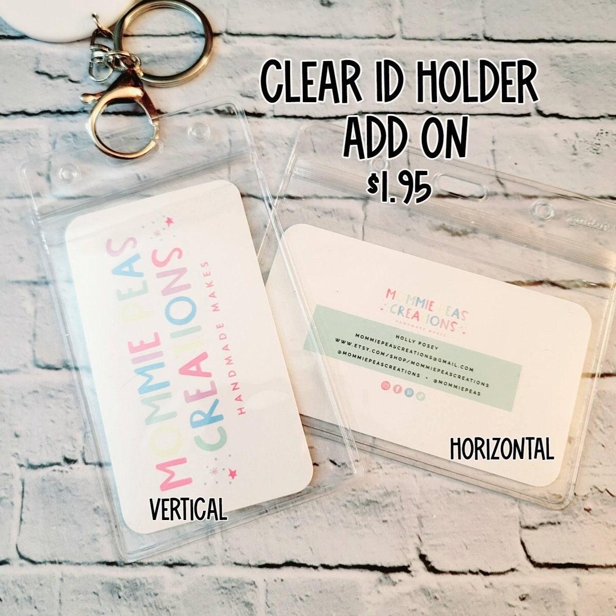 Clear ID Holder/Pouch Add On - Mommie Peas Creations - Mommie Peas Creations