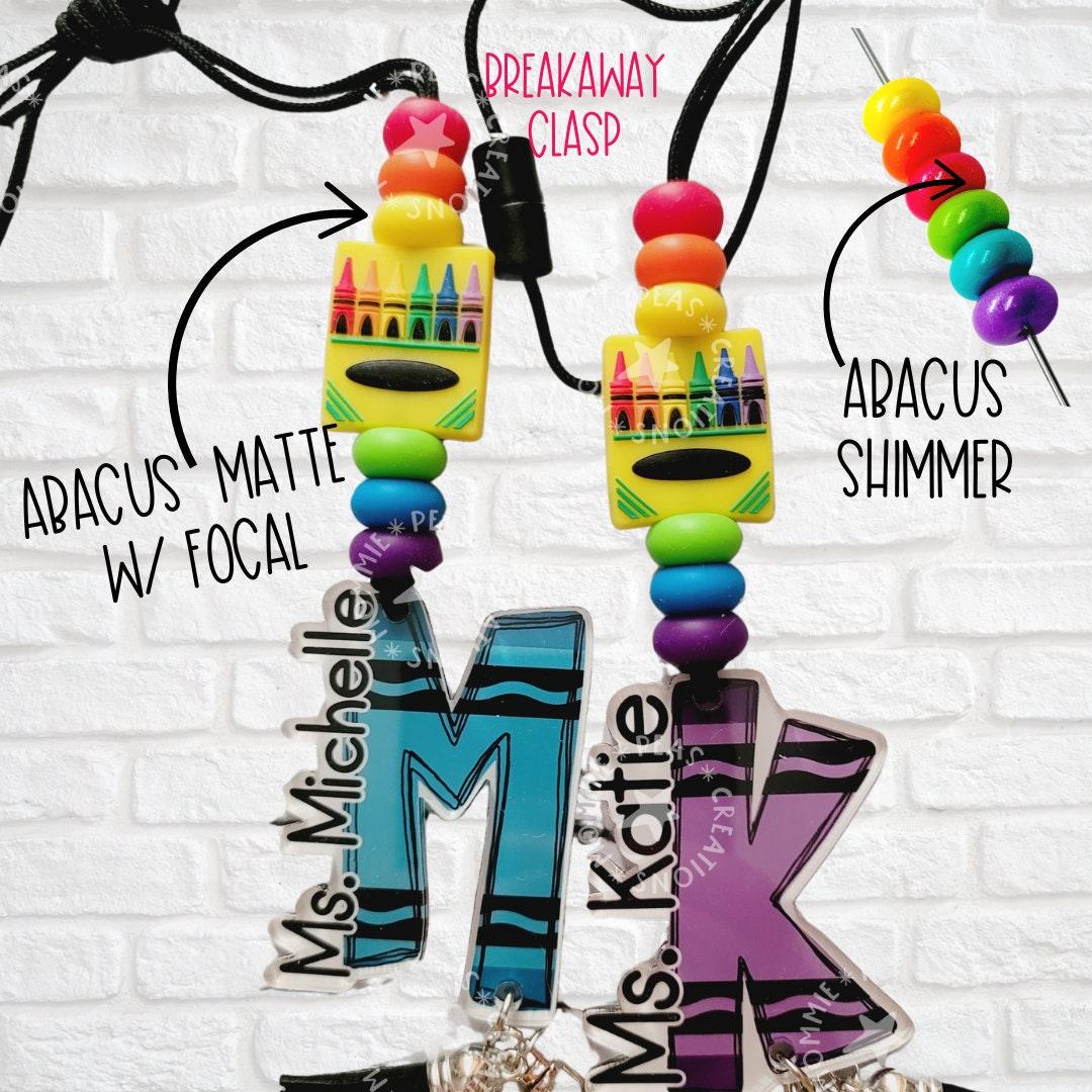Personalized Crayon Doodle Lanyard - Teacher Gift - End of Year - Educator Custom - Appreciation Present - Back to School - Mommie Peas Creations