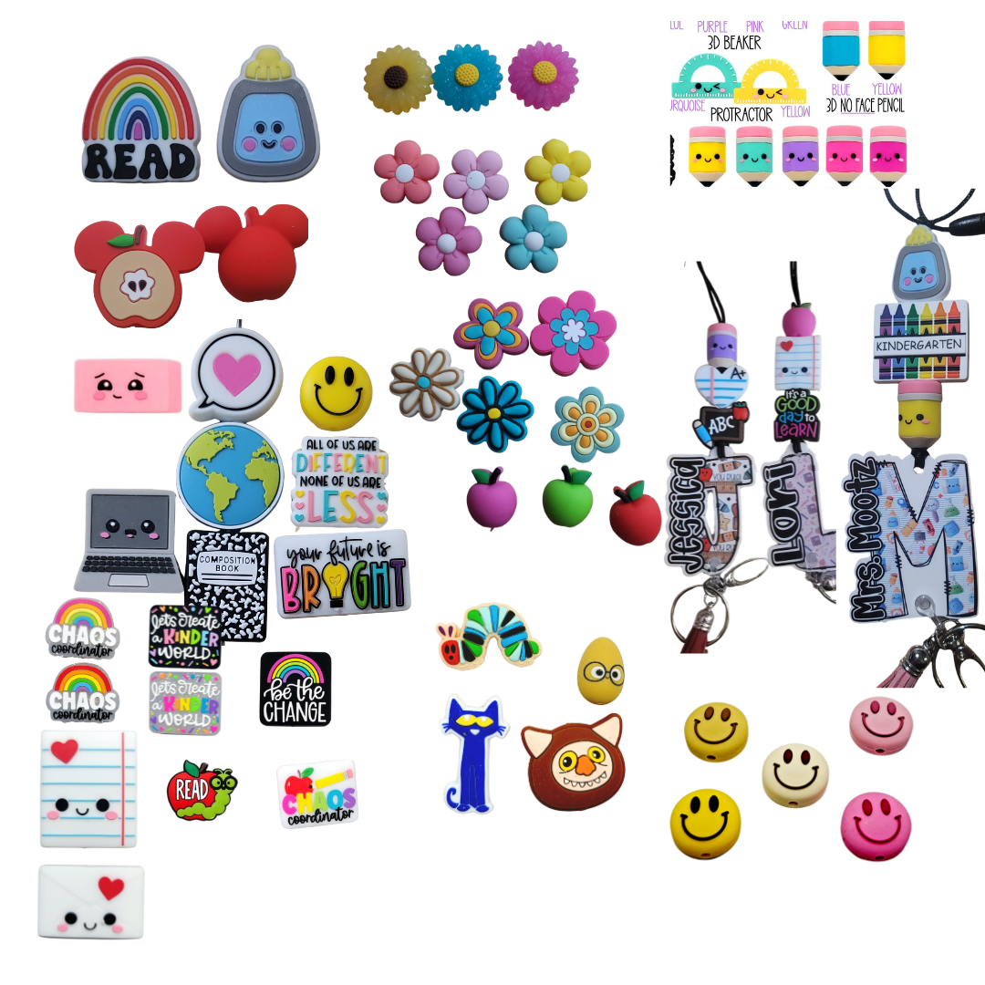 Vertical Id Holder and Custom 3 bead lanyard