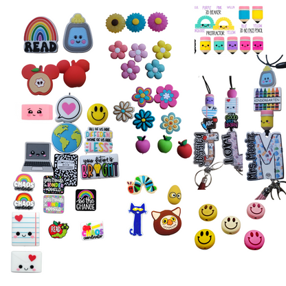 Vertical Id Holder and Custom 3 bead lanyard